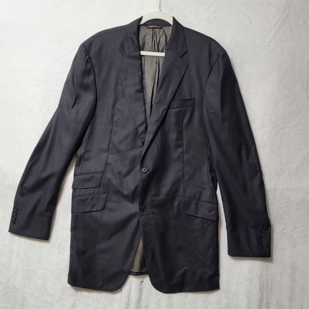 Hickey Freeman‎ Blazer Loro Piana Wool Sport Coat Blazer Two Button Gray 42 Long